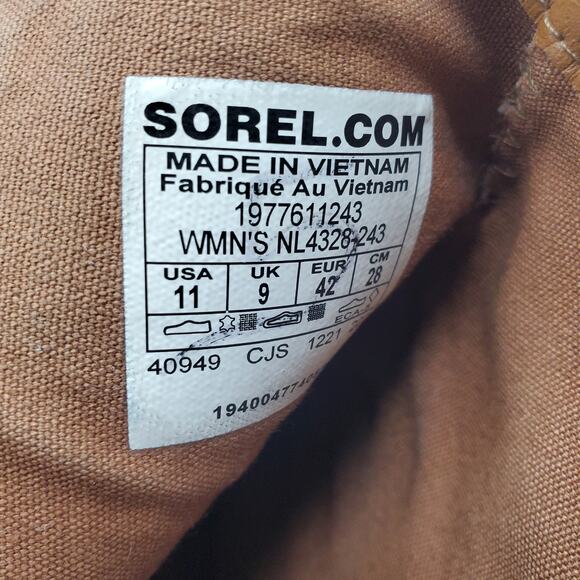 Sorel Emelie II Waterproof Chelsea Ankle Boot Taffy Leather Brown Size 11 - Picture 7 of 10
